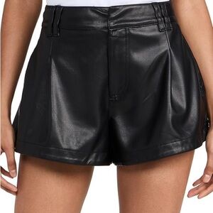 Black Leather Shorts